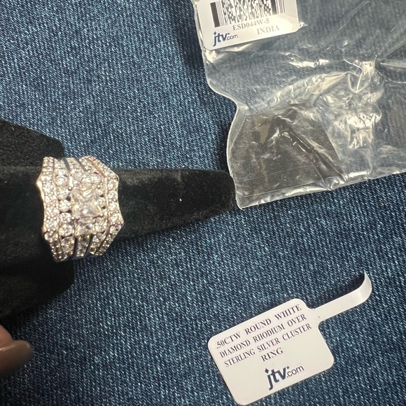 JTV - Bella Luce White Cubic Zirconia Rhodium Over Sterling Silver Ring - Picture 9 of 13